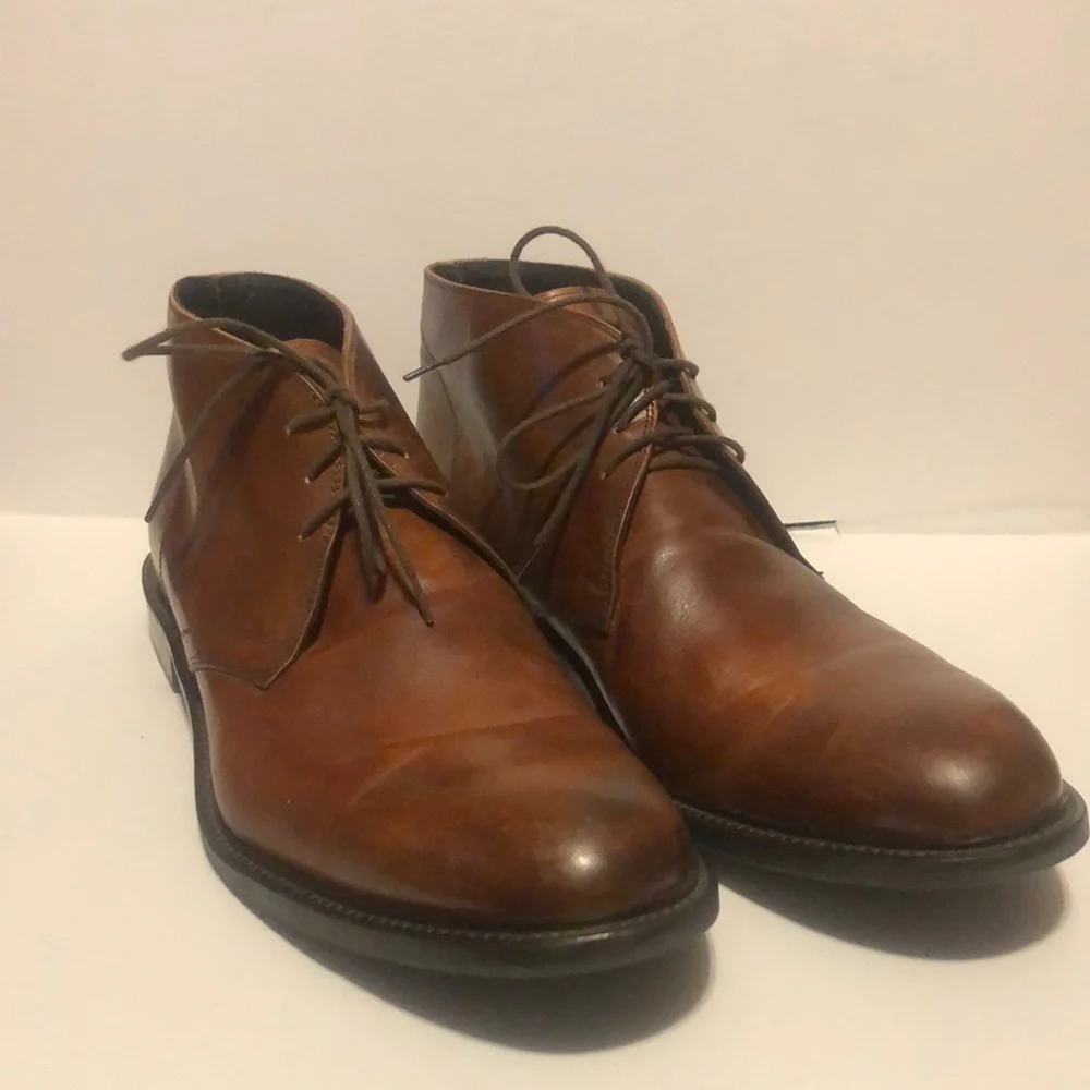 To Boot New York Men Cognac Aero Richard Leather Calf Chukka Boots